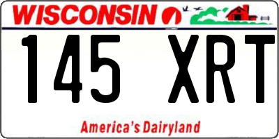 WI license plate 145XRT