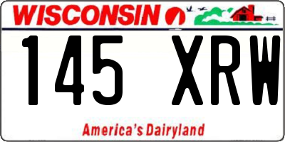 WI license plate 145XRW