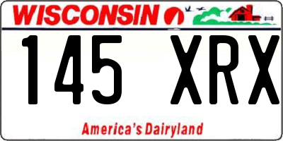 WI license plate 145XRX