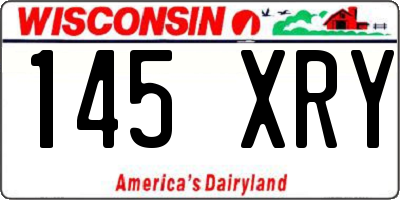 WI license plate 145XRY