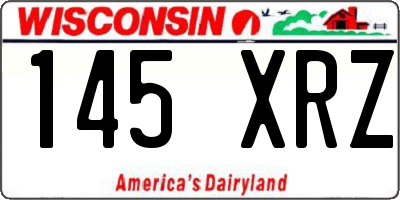 WI license plate 145XRZ