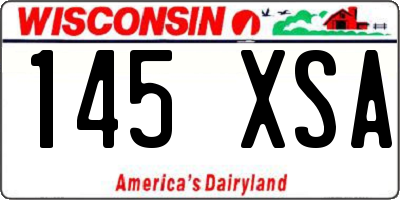 WI license plate 145XSA