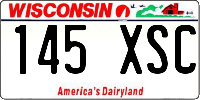 WI license plate 145XSC