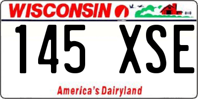 WI license plate 145XSE