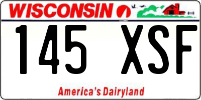 WI license plate 145XSF