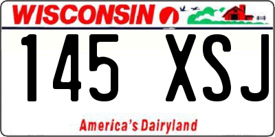 WI license plate 145XSJ