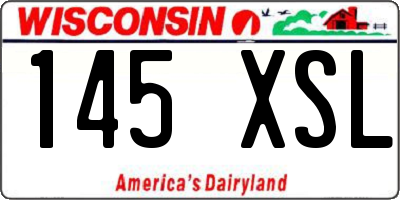 WI license plate 145XSL
