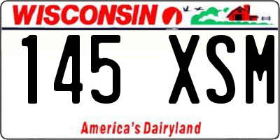 WI license plate 145XSM