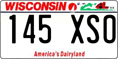 WI license plate 145XSO