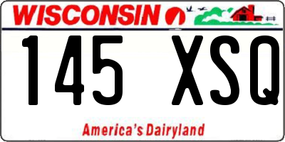 WI license plate 145XSQ