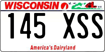 WI license plate 145XSS