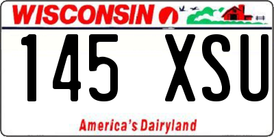 WI license plate 145XSU
