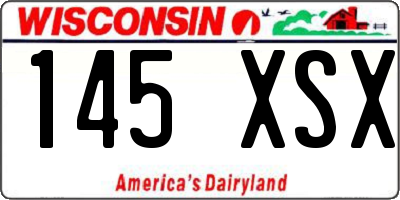 WI license plate 145XSX