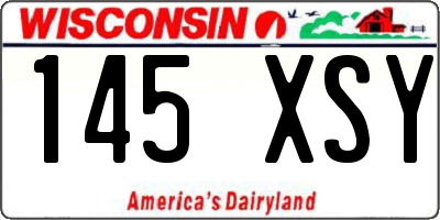 WI license plate 145XSY