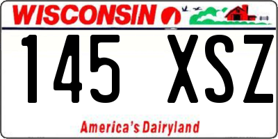 WI license plate 145XSZ