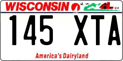 WI license plate 145XTA