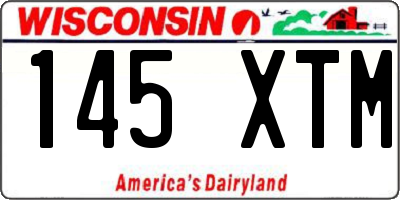WI license plate 145XTM