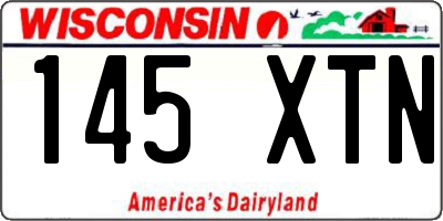 WI license plate 145XTN