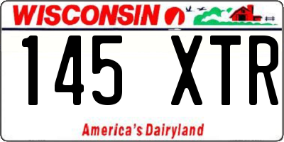 WI license plate 145XTR