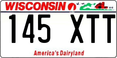 WI license plate 145XTT