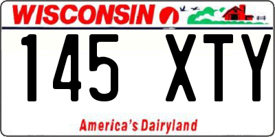 WI license plate 145XTY