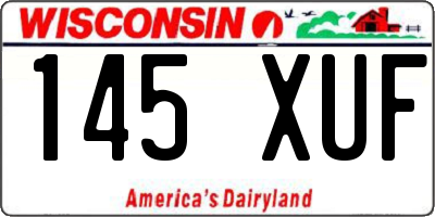 WI license plate 145XUF