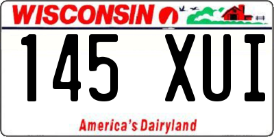 WI license plate 145XUI
