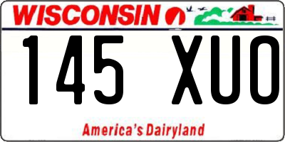 WI license plate 145XUO