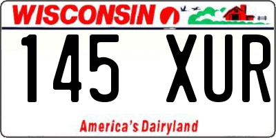 WI license plate 145XUR