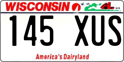 WI license plate 145XUS