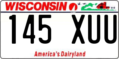WI license plate 145XUU