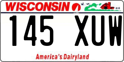 WI license plate 145XUW