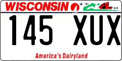 WI license plate 145XUX