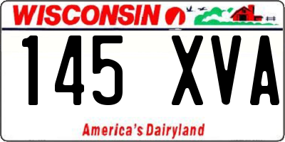 WI license plate 145XVA