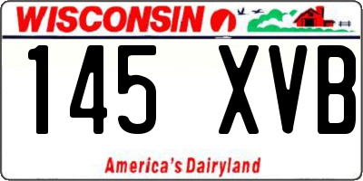 WI license plate 145XVB