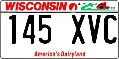 WI license plate 145XVC