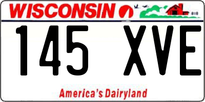WI license plate 145XVE