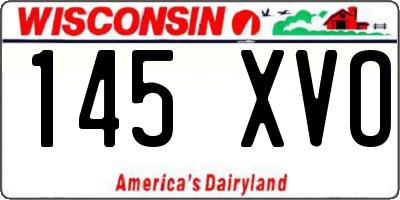 WI license plate 145XVO