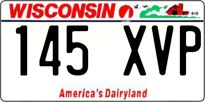 WI license plate 145XVP