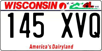 WI license plate 145XVQ