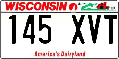 WI license plate 145XVT