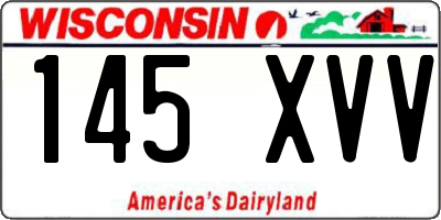 WI license plate 145XVV