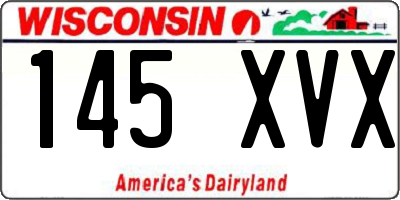 WI license plate 145XVX