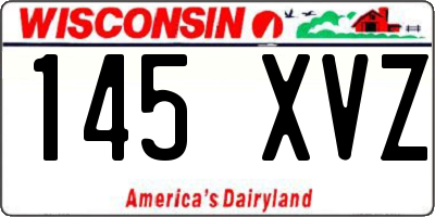 WI license plate 145XVZ
