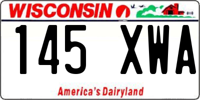 WI license plate 145XWA
