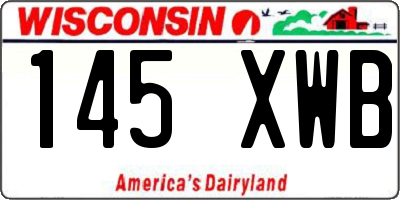 WI license plate 145XWB