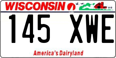 WI license plate 145XWE