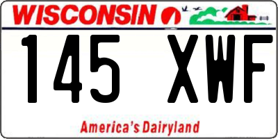WI license plate 145XWF