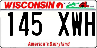 WI license plate 145XWH