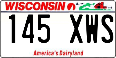 WI license plate 145XWS